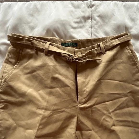 VINTAGE RALPH LAUREN BELTED TROUSERS LINED 12 - Picture 2 of 8